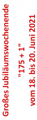 Schriftzug grosses Jubiläumswochenende links